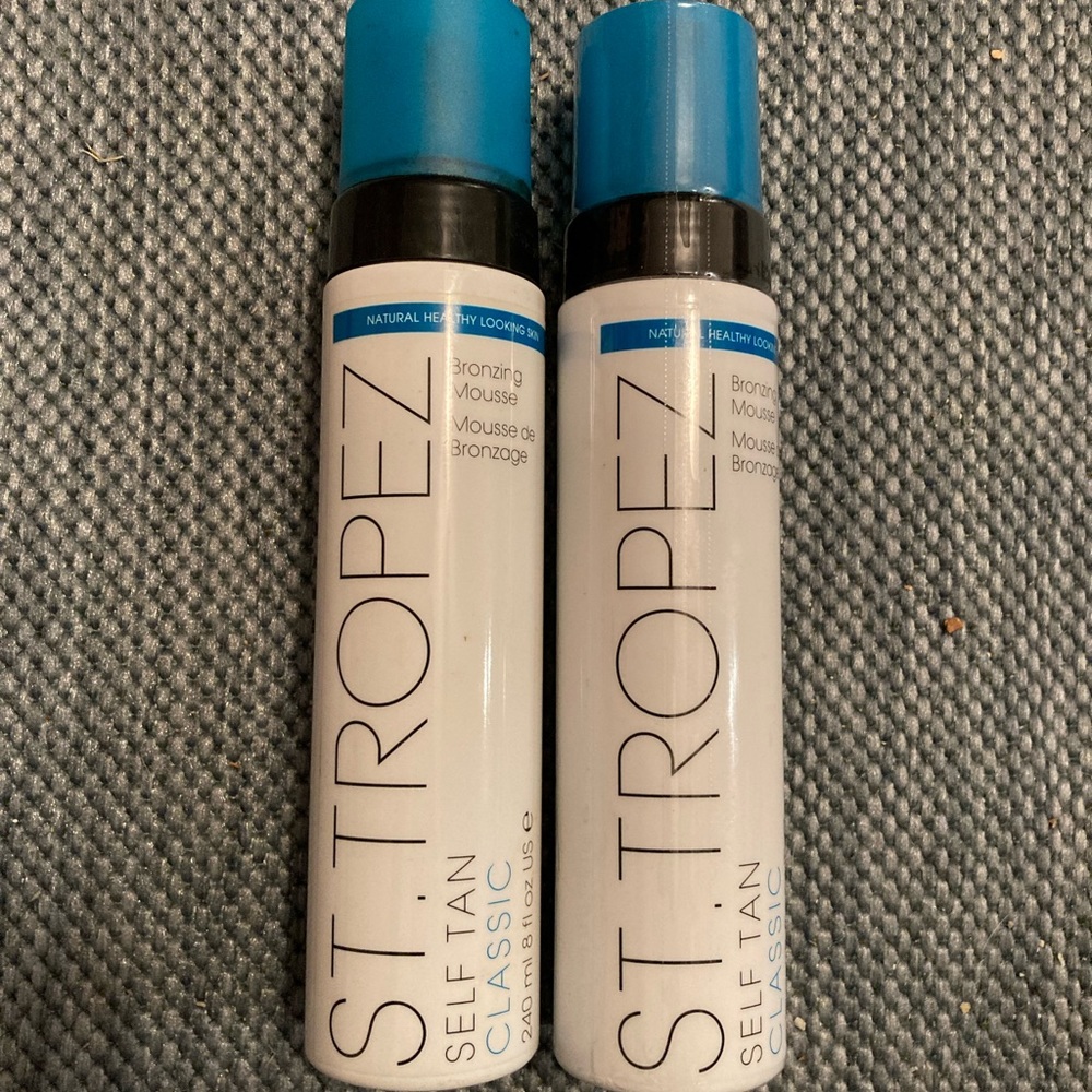 Two 8 oz St. Tropez self tan bronzing mousse. 1 sealed. 1 used for 1 application